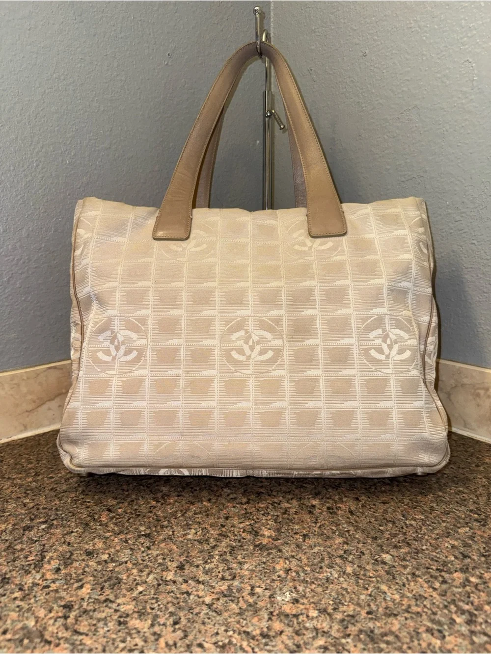 Chanel vintage Travel Line MM Tote Bag with certificate of authenticity